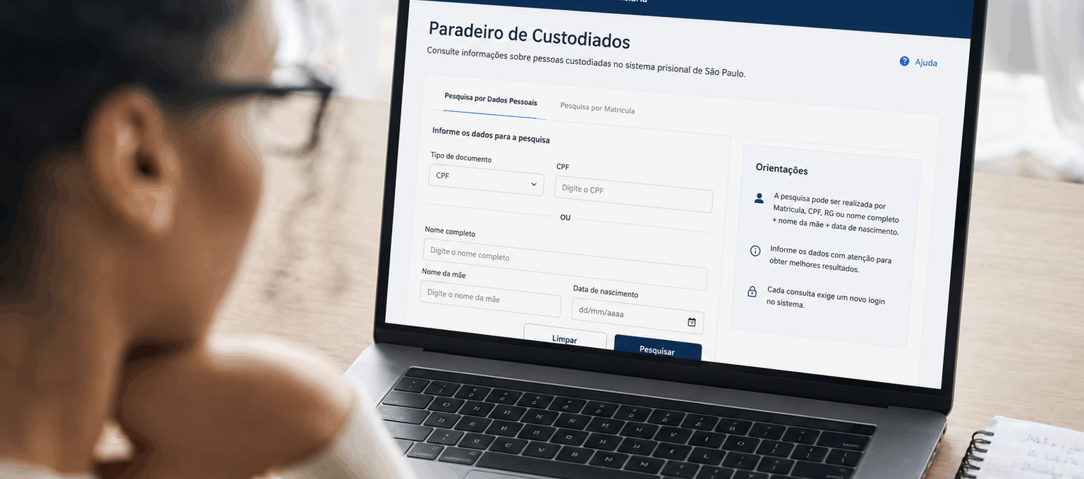 como saber se uma pessoa está presa