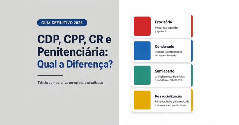 diferença entre CDP CPP CR e penitenciária