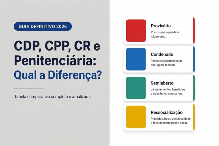 diferença entre CDP CPP CR e penitenciária